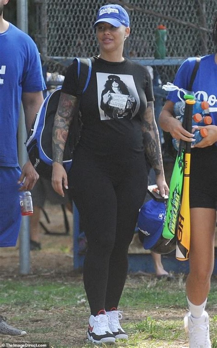 Amber Rose Attends Son’s Baseball Game With Ex Wiz Khalifa and Her Baby Daddy Alexander