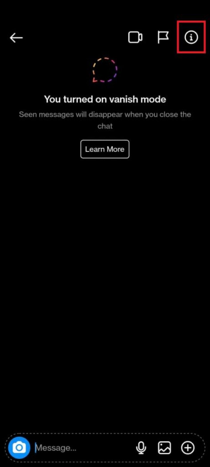 How can I see my vanished messages on Instagram?